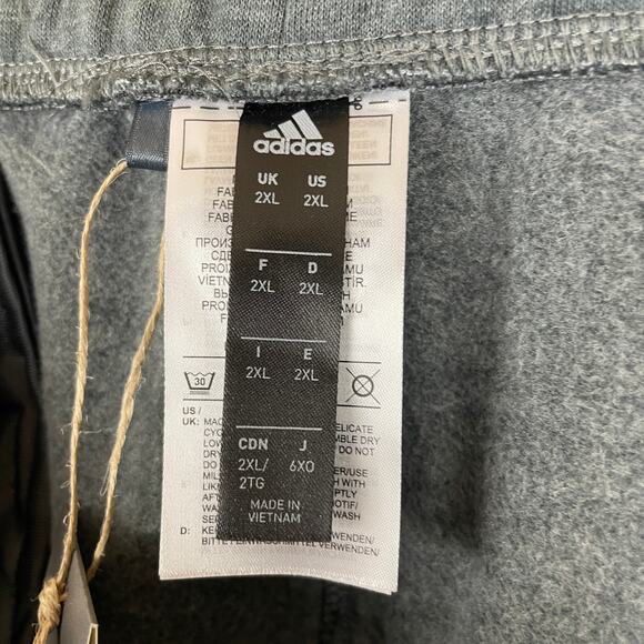 Adidas Essential Cotton Fleece Jogger Pant Dark Charcoal Gray HE2610 Size 2XL - Picture 8 of 9